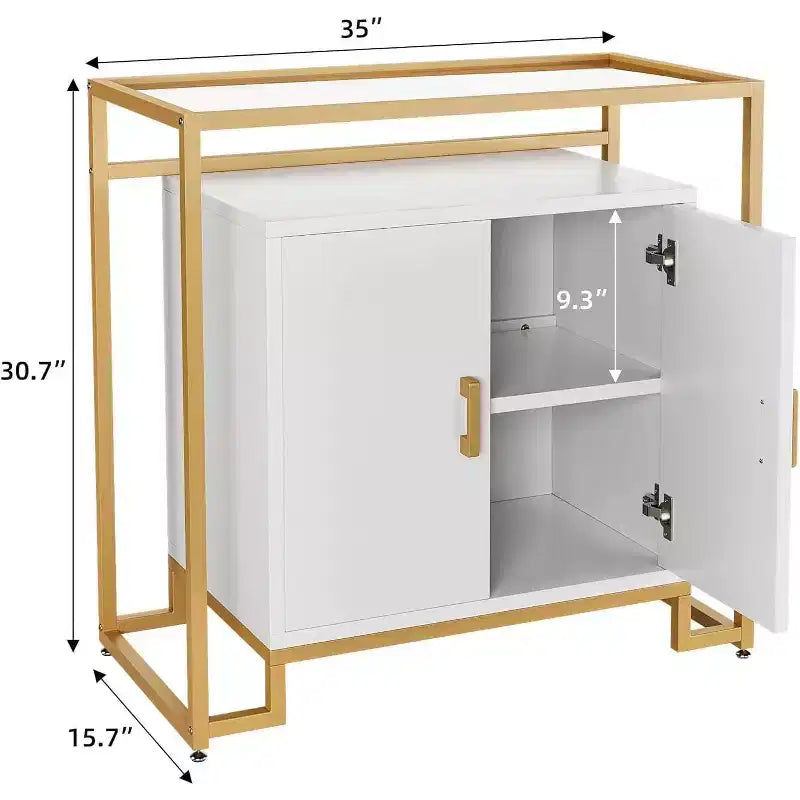 Specchio da parete rettangolare 24 in. – Cornice in ferro dorato caldo, vetro smussato