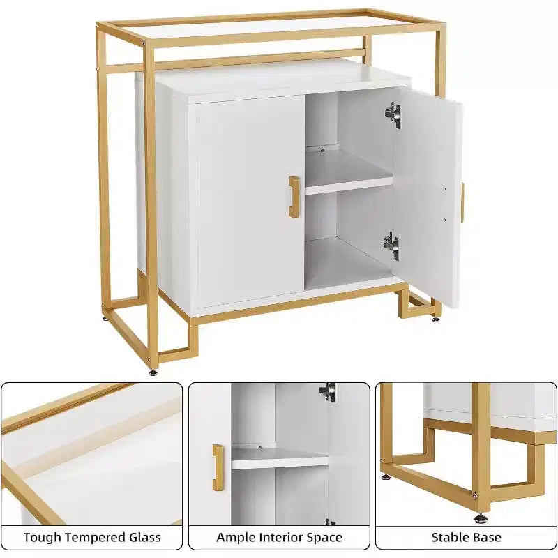 Specchio da parete rettangolare 24 in. – Cornice in ferro dorato caldo, vetro smussato