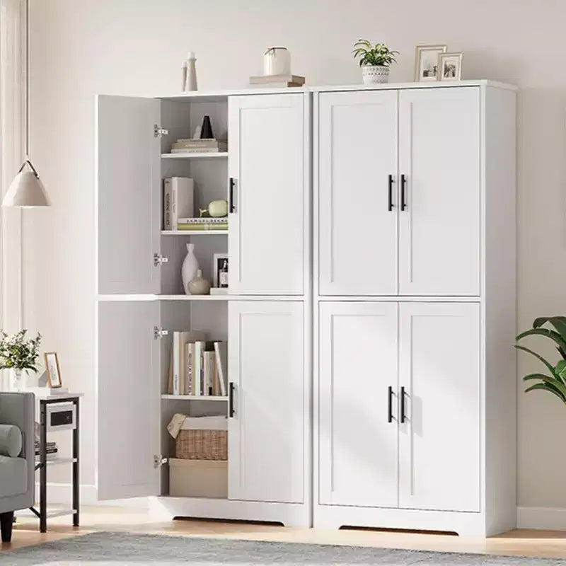 Mobile Dispensa per Cucina Autoportante con Ante e Ripiani Regolabili, Armadio Contenitore Alto 178 cm, Mobile Versatile