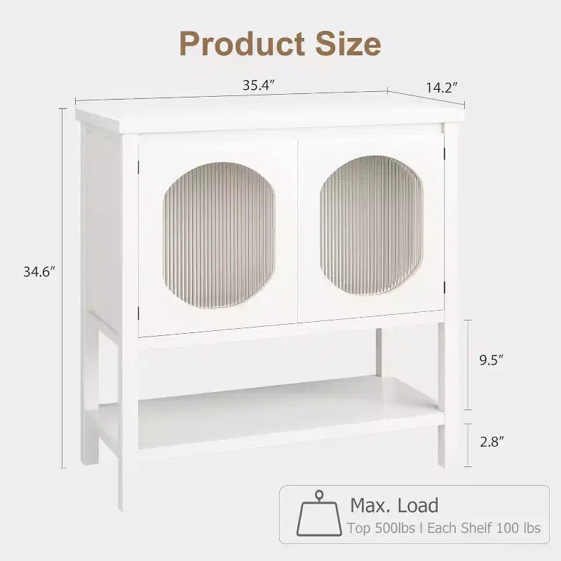 Mobile bar moderno con ante in vetro cannettato e ripiano aperto, credenza a buffet e consolle per ingresso, cucina, sala da pranzo, soggiorno