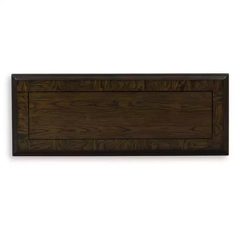 Tavolo Consolide Marrone Scuro con Gambe a Voluta – Legno Duro con Impiallacciature in Rovere e Frassino