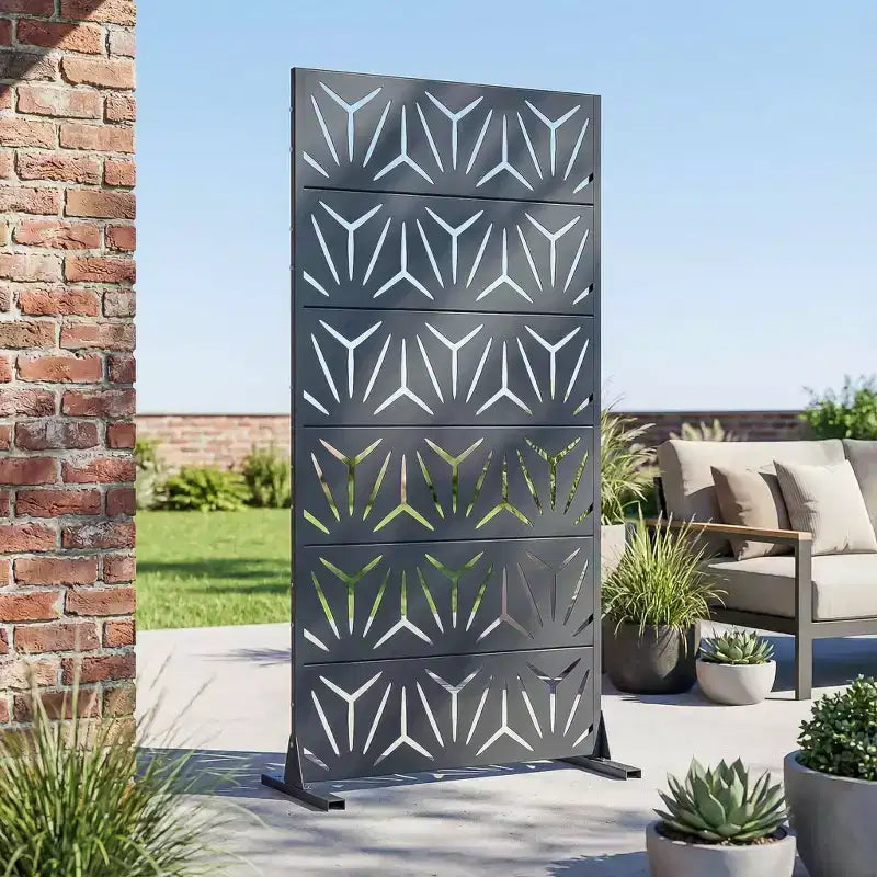 Divisorio per Ambienti a 6 Pannelli in Acciaio Galvanizzato 72x35x16 pollici – Robusto Divisorio per Interni/Esterni