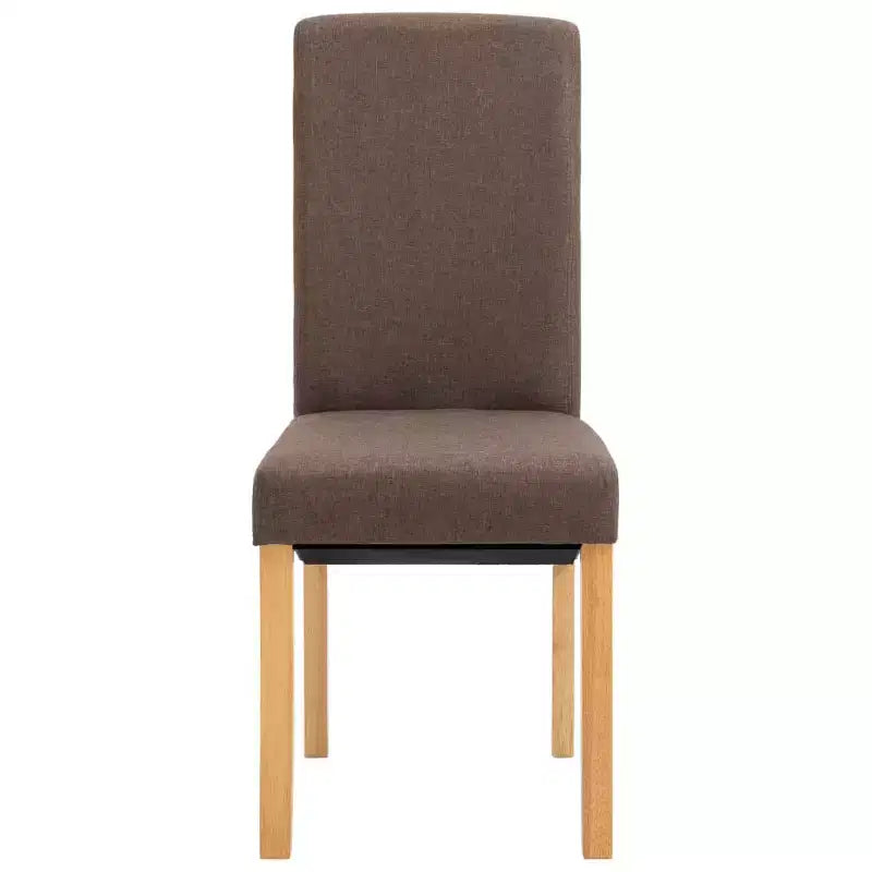 Sedie da pranzo moderne set da 2 – Ergonomiche rivestite in tessuto morbido con robuste gambe in legno