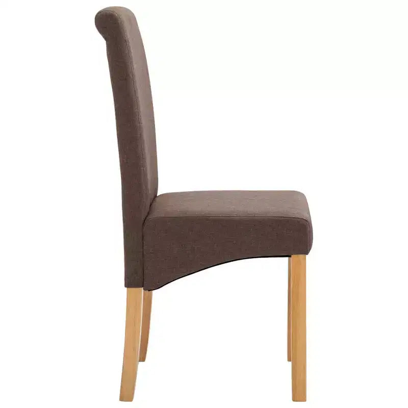 Sedie da pranzo moderne set da 2 – Ergonomiche rivestite in tessuto morbido con robuste gambe in legno