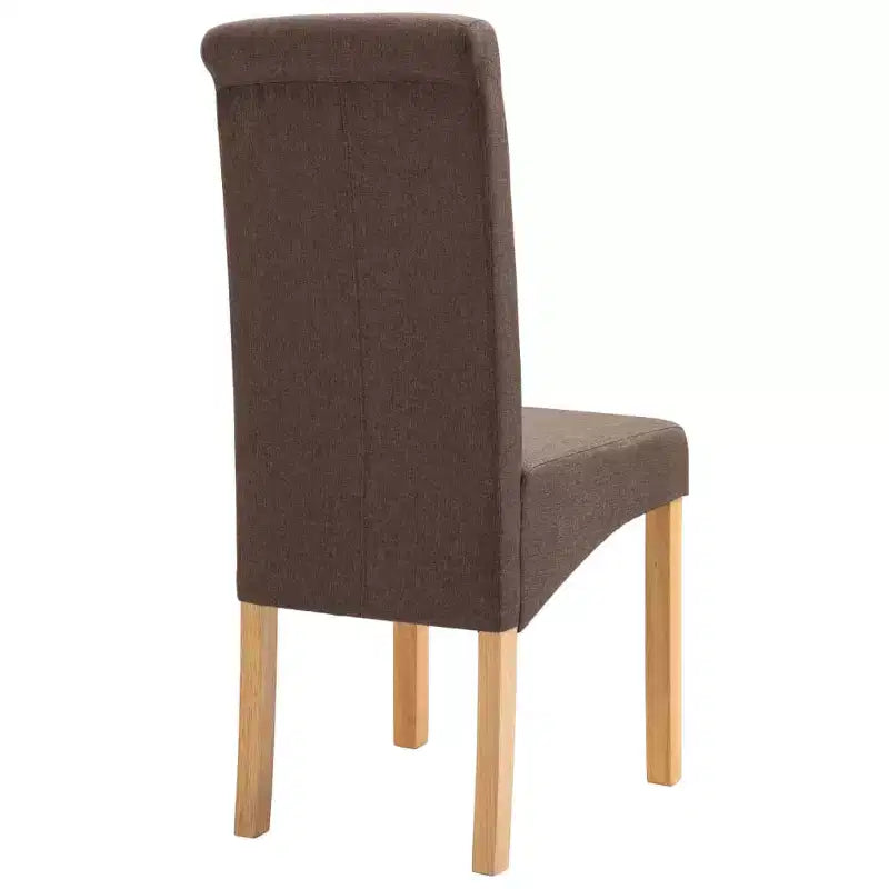 Sedie da pranzo moderne set da 2 – Ergonomiche rivestite in tessuto morbido con robuste gambe in legno