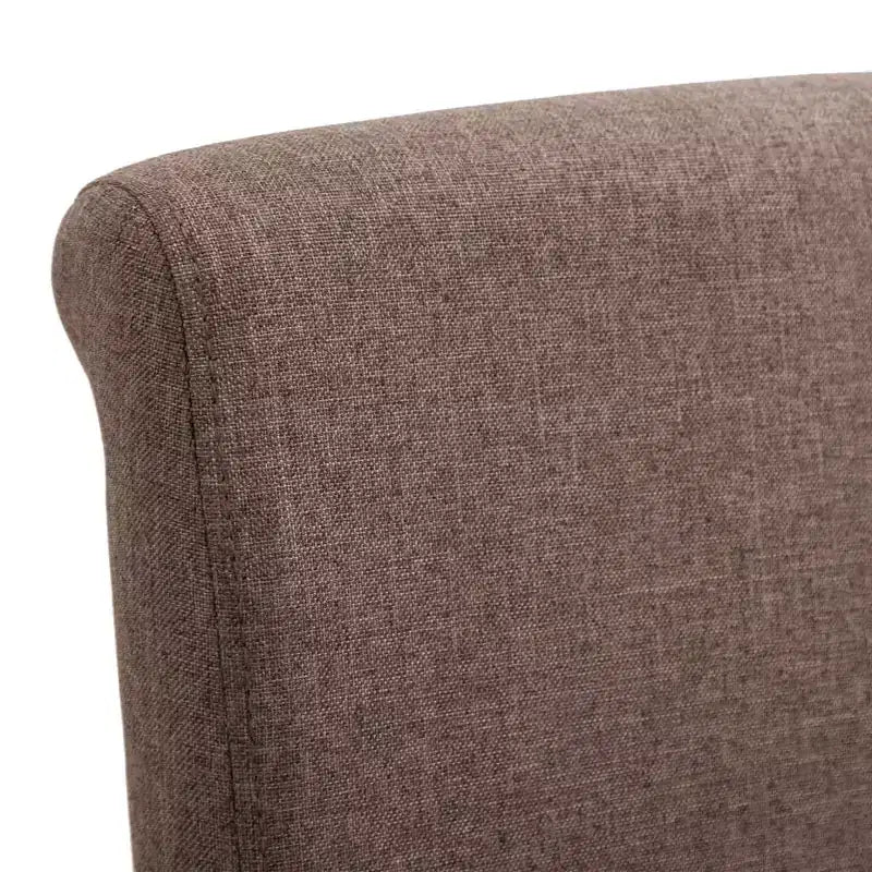Sedie da pranzo moderne set da 2 – Ergonomiche rivestite in tessuto morbido con robuste gambe in legno
