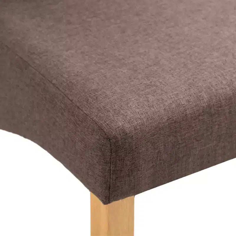 Sedie da pranzo moderne set da 2 – Ergonomiche rivestite in tessuto morbido con robuste gambe in legno