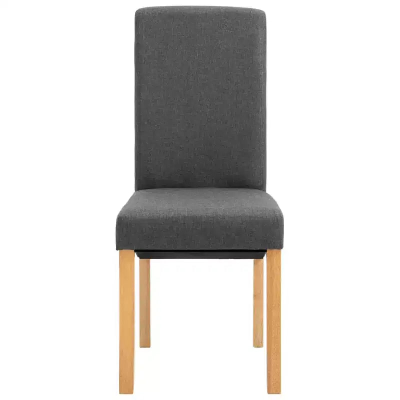 Sedie da pranzo moderne set da 2 – Ergonomiche rivestite in tessuto morbido con robuste gambe in legno
