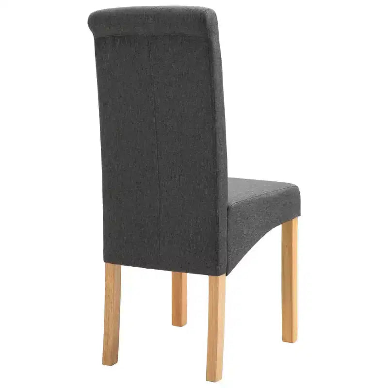 Sedie da pranzo moderne set da 2 – Ergonomiche rivestite in tessuto morbido con robuste gambe in legno