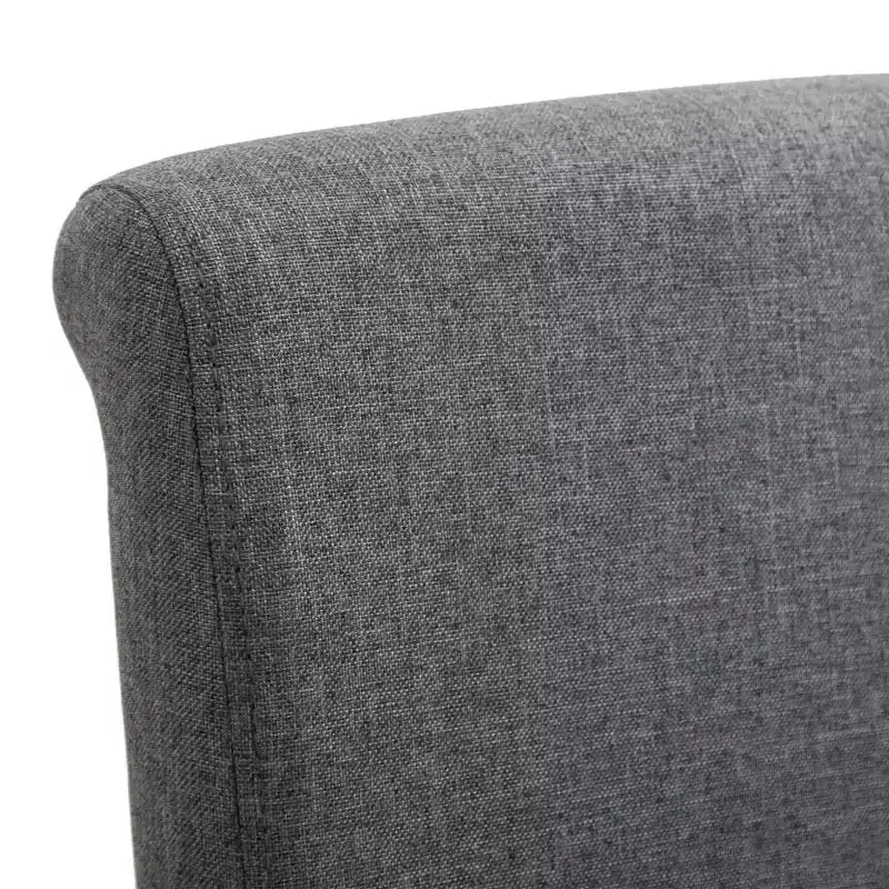 Sedie da pranzo moderne set da 2 – Ergonomiche rivestite in tessuto morbido con robuste gambe in legno