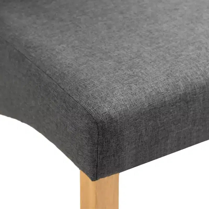 Sedie da pranzo moderne set da 2 – Ergonomiche rivestite in tessuto morbido con robuste gambe in legno