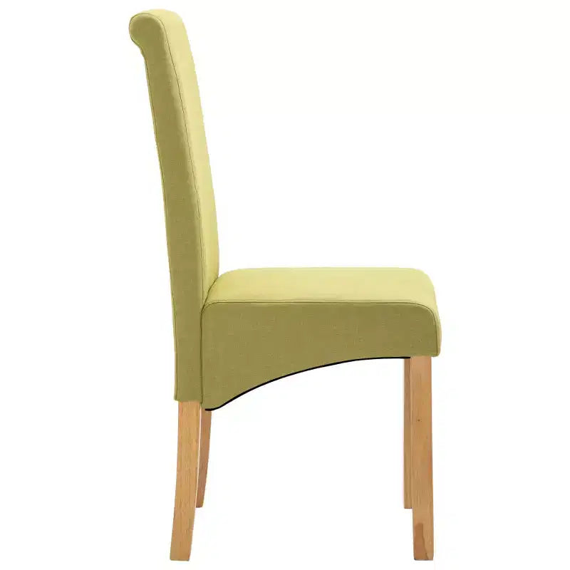 Sedie da pranzo moderne set da 2 – Ergonomiche rivestite in tessuto morbido con robuste gambe in legno