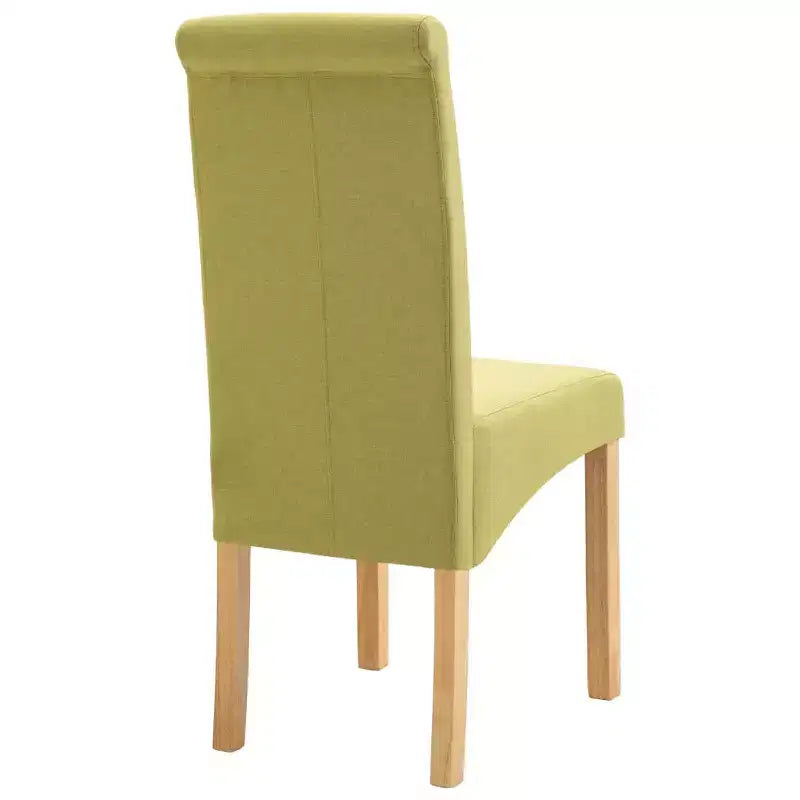 Sedie da pranzo moderne set da 2 – Ergonomiche rivestite in tessuto morbido con robuste gambe in legno