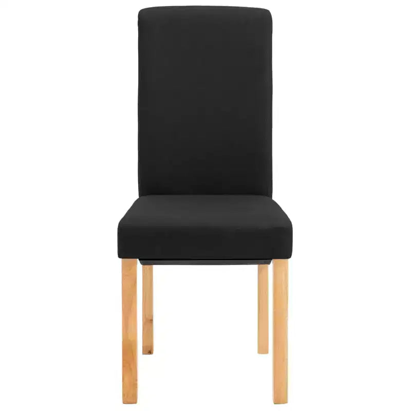 Sedie da pranzo moderne set da 2 – Ergonomiche rivestite in tessuto morbido con robuste gambe in legno