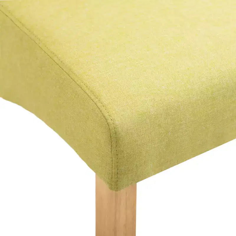 Sedie da pranzo moderne set da 2 – Ergonomiche rivestite in tessuto morbido con robuste gambe in legno