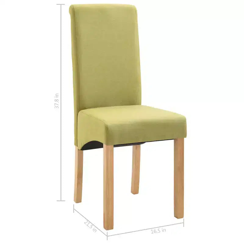 Sedie da pranzo moderne set da 2 – Ergonomiche rivestite in tessuto morbido con robuste gambe in legno