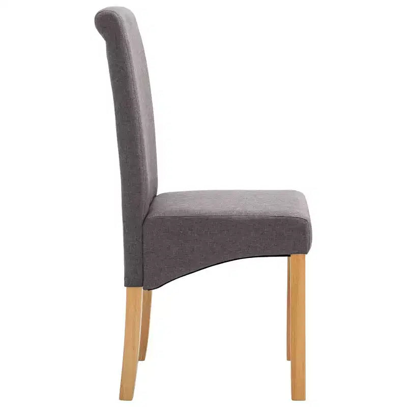 Sedie da pranzo moderne set da 2 – Ergonomiche rivestite in tessuto morbido con robuste gambe in legno