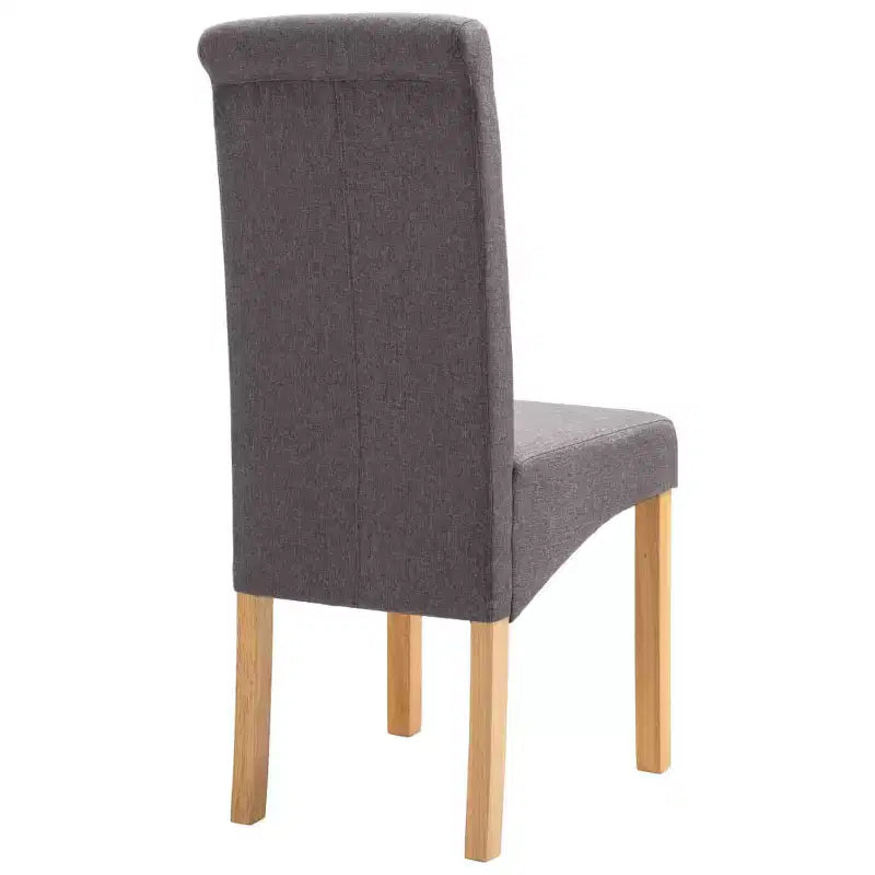 Sedie da pranzo moderne set da 2 – Ergonomiche rivestite in tessuto morbido con robuste gambe in legno