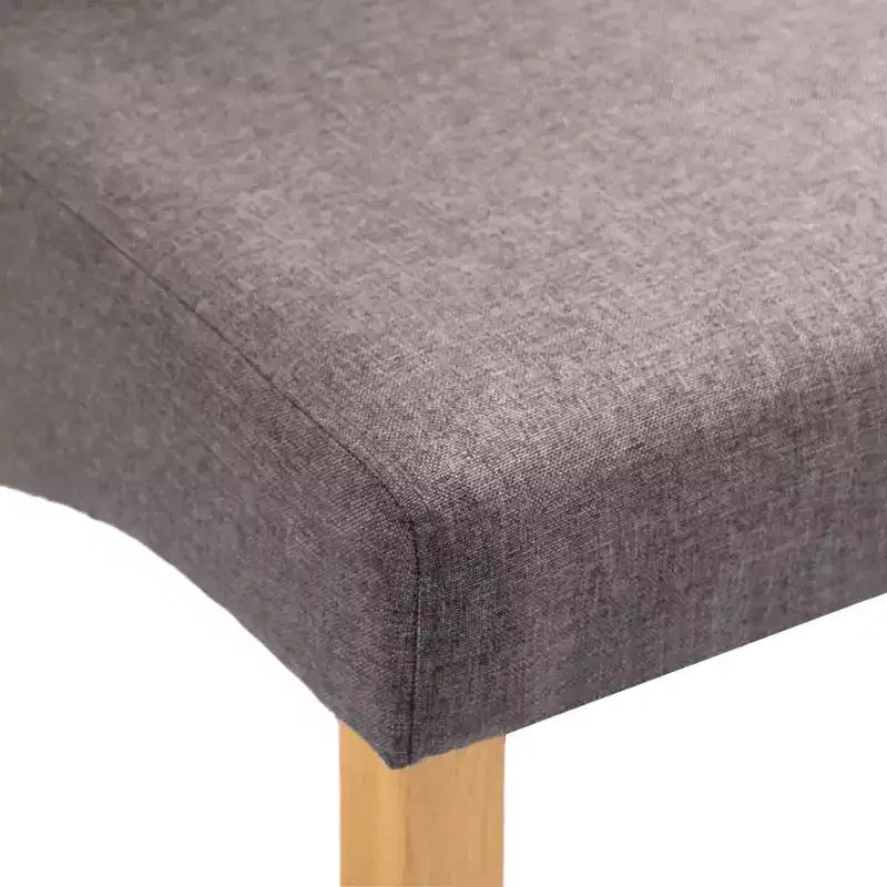 Sedie da pranzo moderne set da 2 – Ergonomiche rivestite in tessuto morbido con robuste gambe in legno