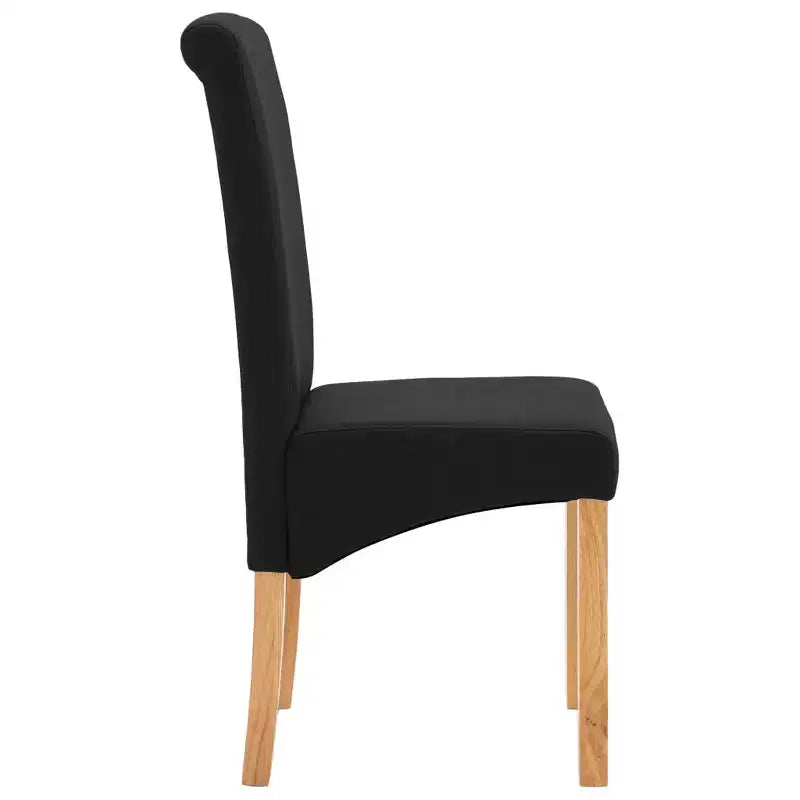 Sedie da pranzo moderne set da 2 – Ergonomiche rivestite in tessuto morbido con robuste gambe in legno