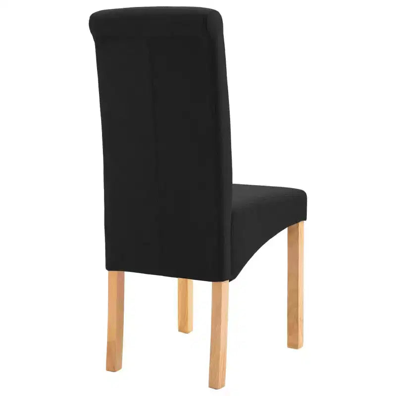 Sedie da pranzo moderne set da 2 – Ergonomiche rivestite in tessuto morbido con robuste gambe in legno