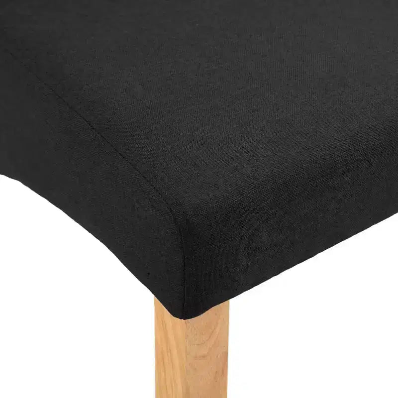 Sedie da pranzo moderne set da 2 – Ergonomiche rivestite in tessuto morbido con robuste gambe in legno