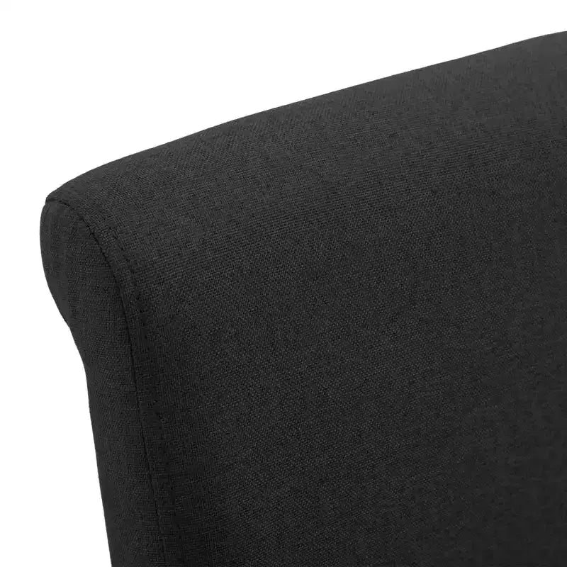 Sedie da pranzo moderne set da 2 – Ergonomiche rivestite in tessuto morbido con robuste gambe in legno
