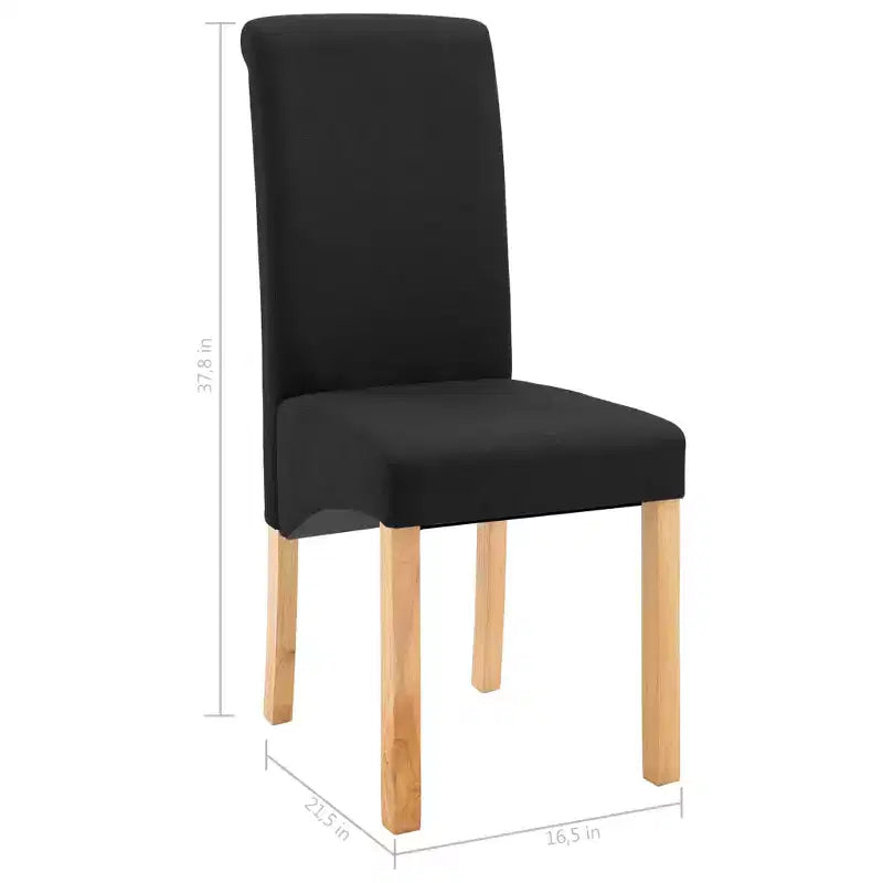 Sedie da pranzo moderne set da 2 – Ergonomiche rivestite in tessuto morbido con robuste gambe in legno