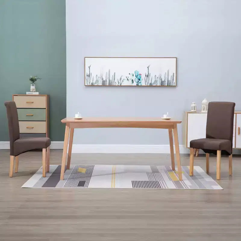 Sedie da pranzo moderne set da 2 – Ergonomiche rivestite in tessuto morbido con robuste gambe in legno