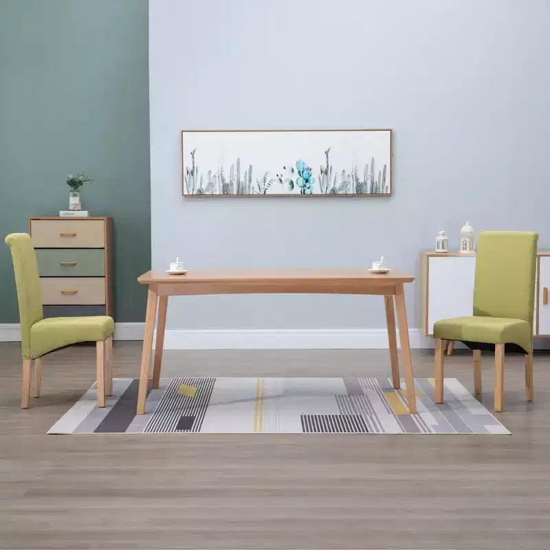 Sedie da pranzo moderne set da 2 – Ergonomiche rivestite in tessuto morbido con robuste gambe in legno
