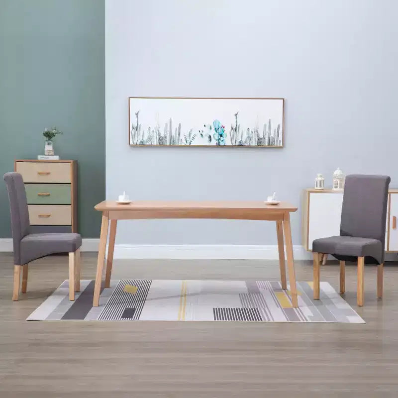 Sedie da pranzo moderne set da 2 – Ergonomiche rivestite in tessuto morbido con robuste gambe in legno