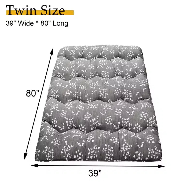 Materasso Futon Giapponese da Pavimento, Tatami Spesso Portatile, Materassino Futon Arrotolabile, Materasso Pieghevole da Pavimento, Materasso per Dormire per Campeggio, Dormitorio, Camera degli Ospiti