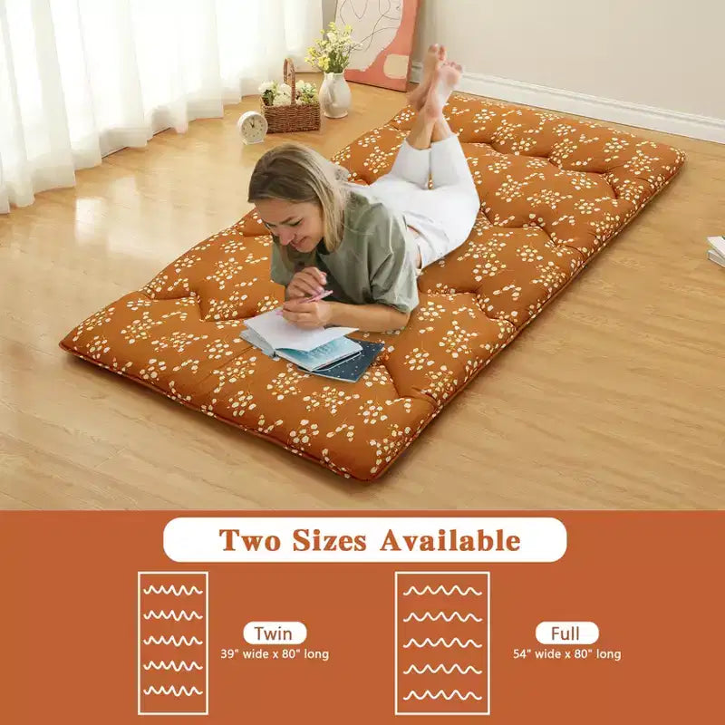 Materasso Futon Giapponese da Pavimento, Tatami Spesso Portatile, Materassino Futon Arrotolabile, Materasso Pieghevole da Pavimento, Materasso per Dormire per Campeggio, Dormitorio, Camera degli Ospiti