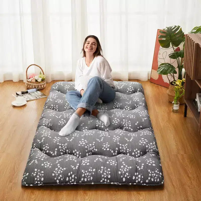 Materasso Futon Giapponese da Pavimento, Tatami Spesso Portatile, Materassino Futon Arrotolabile, Materasso Pieghevole da Pavimento, Materasso per Dormire per Campeggio, Dormitorio, Camera degli Ospiti