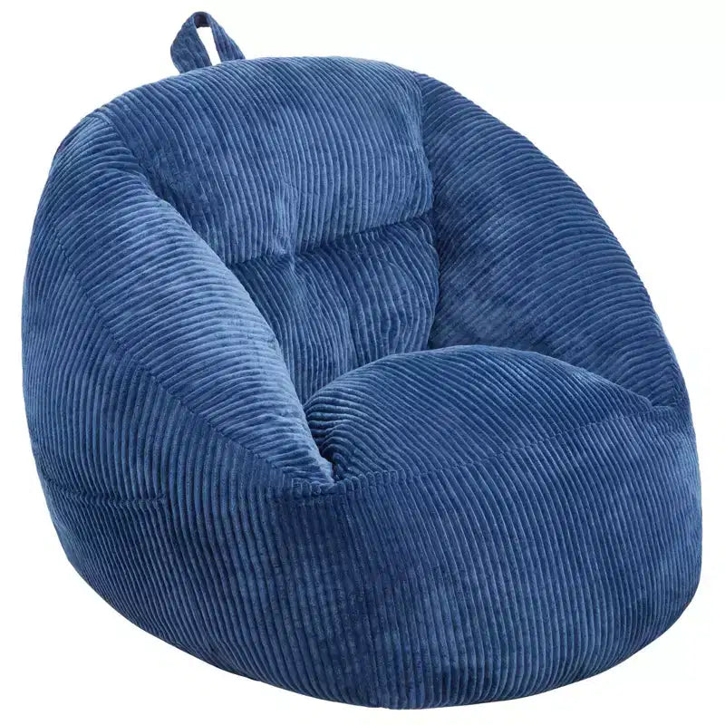 Pouf Sacco, Pouf Sacco da 90 cm con Morbidi Braccioli e Tasca Portaoggetti, Imbottitura in Memory Foam 25D con Rivestimento in Morbido Velluto Teddy