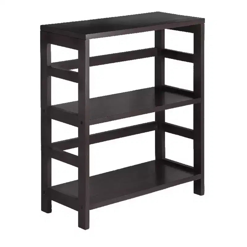 Set di scaffali portaoggetti da 4 pezzi con cesti pieghevoli in tessuto – Marrone espresso/Nero, stile Mid-Century