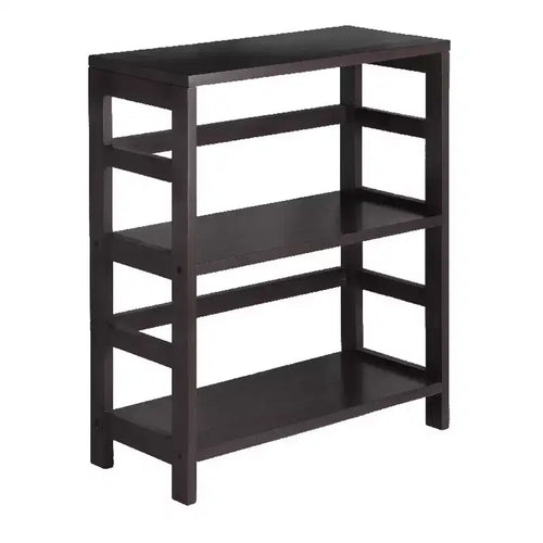 Set di scaffali portaoggetti da 4 pezzi con cesti pieghevoli in tessuto – Marrone espresso/Nero, stile Mid-Century