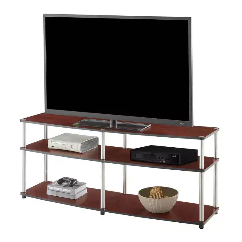 Mobile TV a 3 ripiani per TV fino a 60 pollici – Consolle multimediale moderna con ripiani aperti