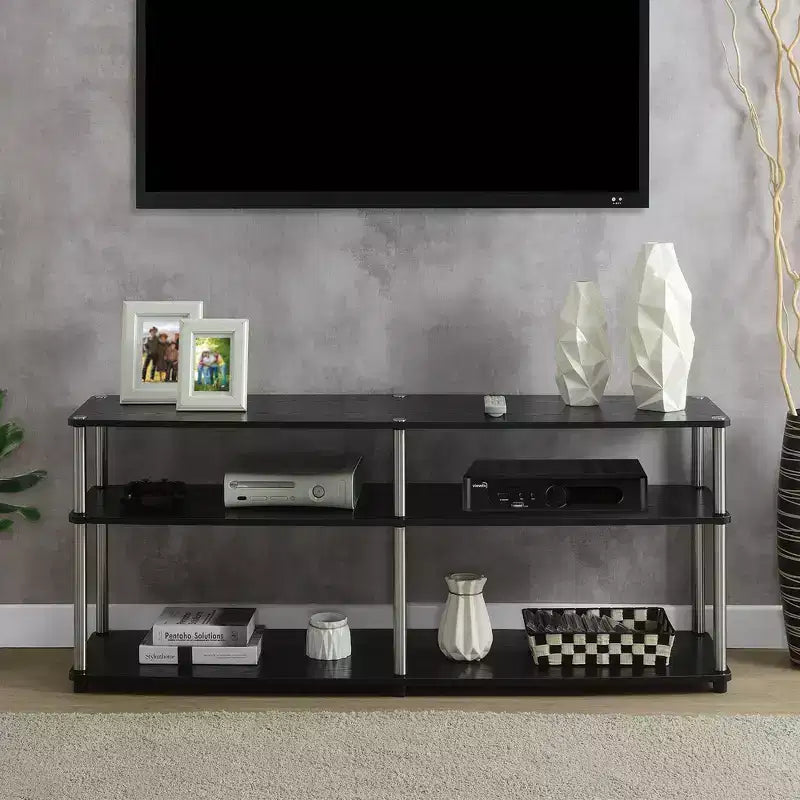 Mobile TV a 3 ripiani per TV fino a 60 pollici – Consolle multimediale moderna con ripiani aperti