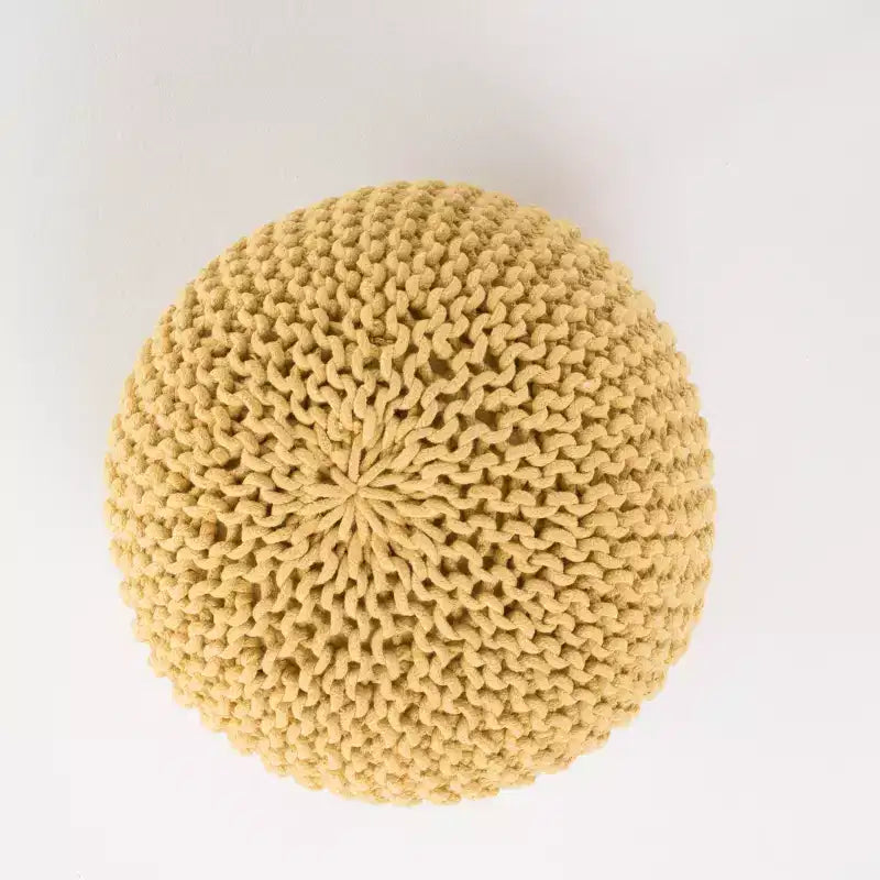 Pouf Rotondo in Cotone Moderno Fatto a Mano – Seduta da Terra Boho per Soggiorno