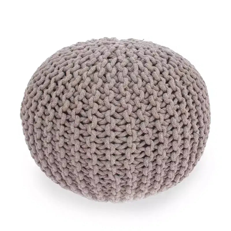 Pouf Rotondo in Cotone Moderno Fatto a Mano – Seduta da Terra Boho per Soggiorno