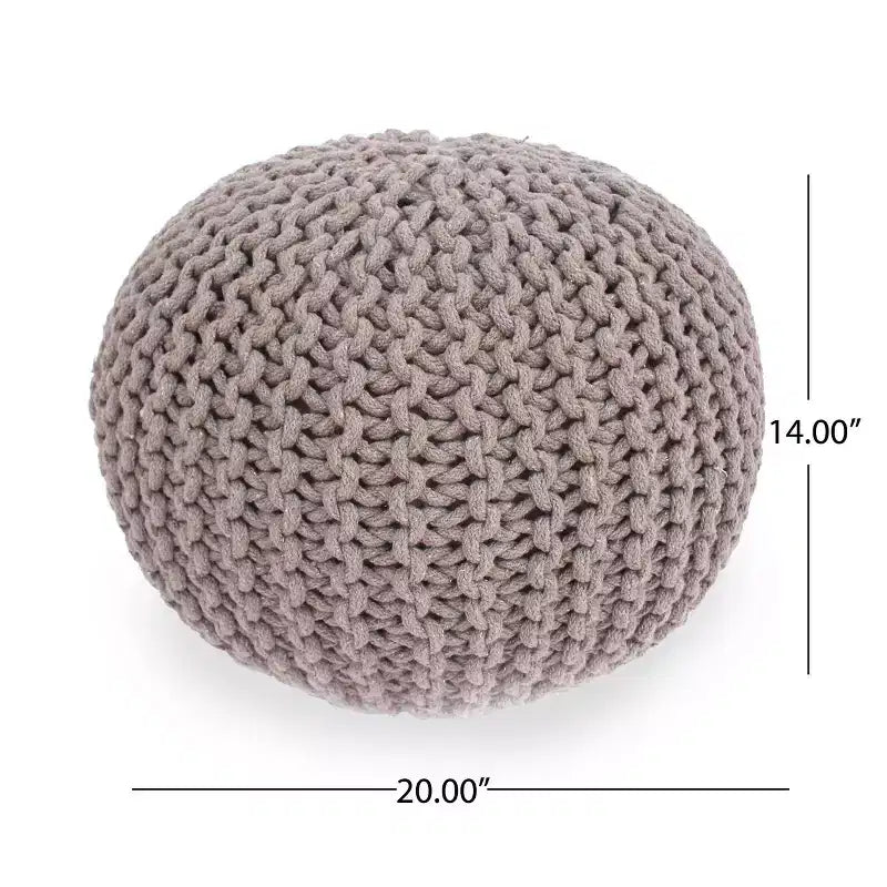 Pouf Rotondo in Cotone Moderno Fatto a Mano – Seduta da Terra Boho per Soggiorno
