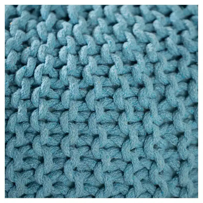 Pouf Rotondo in Cotone Moderno Fatto a Mano – Seduta da Terra Boho per Soggiorno