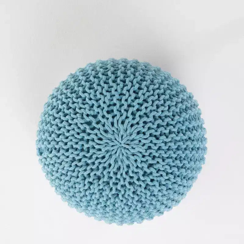 Pouf Rotondo in Cotone Moderno Fatto a Mano – Seduta da Terra Boho per Soggiorno