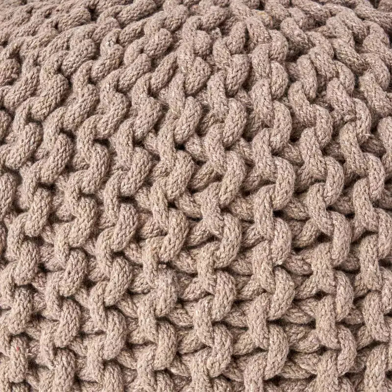 Pouf Rotondo in Cotone Moderno Fatto a Mano – Seduta da Terra Boho per Soggiorno