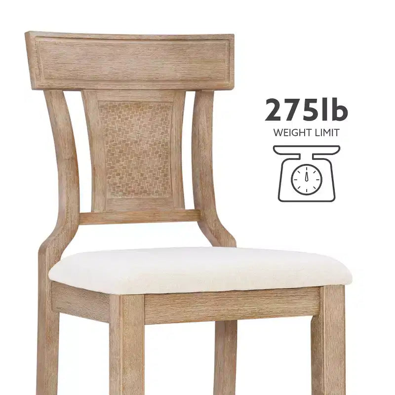 Sgabello Rylan – Sgabello da bancone moderno con struttura in legno