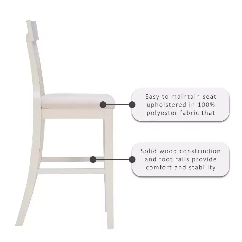 Sgabello Rylan – Sgabello da bancone moderno con struttura in legno