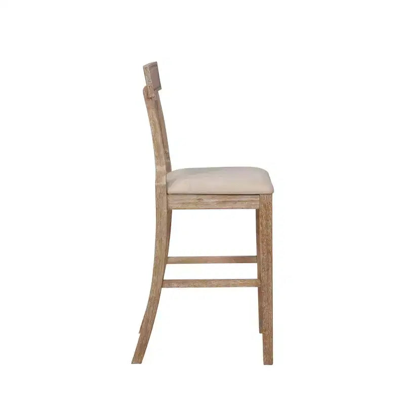 Sgabello Rylan – Sgabello da bancone moderno con struttura in legno