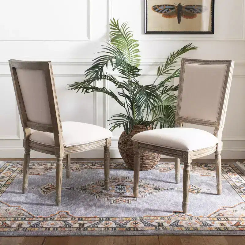 Set di 2 sedie rettangolari da brasserie francese – 19H, eleganti sedute da pranzo di tendenza