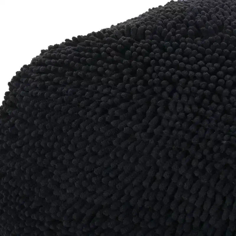 Pouf rotondo moderno in ciniglia in microfibra – Morbida seduta da pavimento per soggiorno o camera da letto